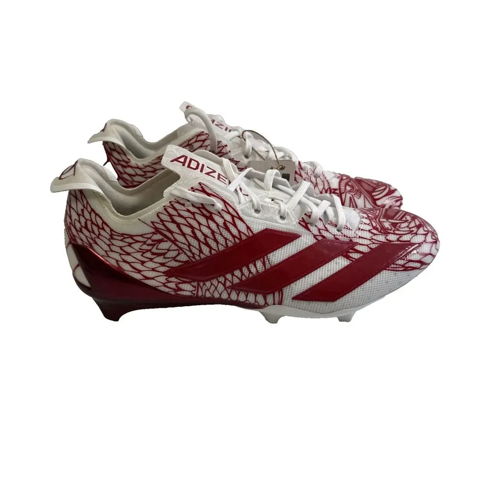 Adidas Adizero Electric Football Cleats Shoes Red White IH8571 Men Size 10 - Picture 3 of 16